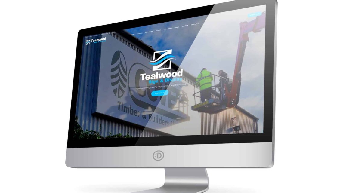 Computer monitor showing Inca Design digital marketing project.