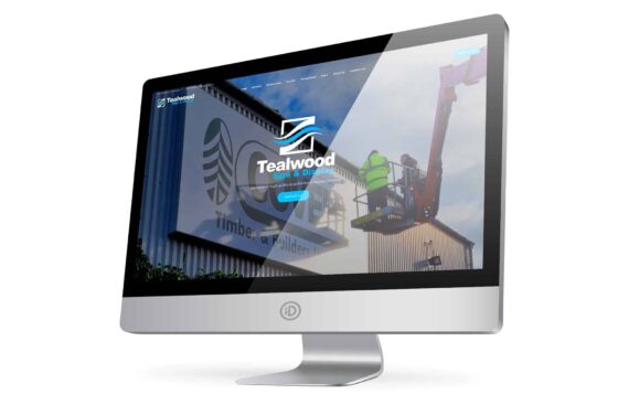 Computer monitor showing Inca Design digital marketing project.